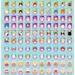 COMPLETE FULL SET OF SQUISHMALLOW SERIES 1 TRADING CARDS * 100 BASE CARDS *